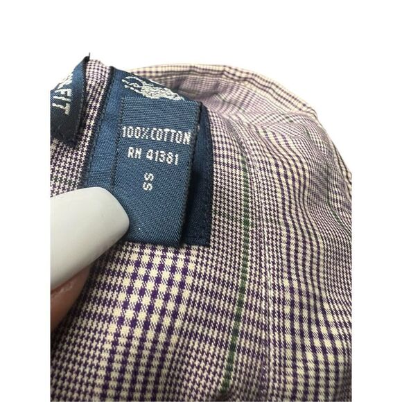 Polo Ralph Lauren Men’s Large 16 1/2 Classic Fit Button Down Shirt Purple Plaid - Picture 5 of 6